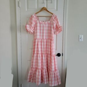 NWT Ivy City Co Pink Gingham Dress